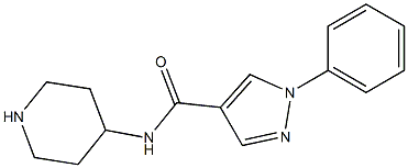 1-phenyl-N-(piperidin-4-yl)-1H-pyrazole-4-carboxamide Struktur