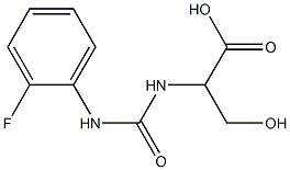 2-({[(2-fluorophenyl)amino]carbonyl}amino)-3-hydroxypropanoic acid 结构式