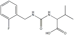 2-({[(2-fluorophenyl)methyl]carbamoyl}amino)-3-methylbutanoic acid Struktur