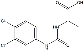 2-({[(3,4-dichlorophenyl)amino]carbonyl}amino)propanoic acid 化学構造式