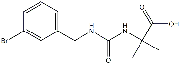 2-({[(3-bromobenzyl)amino]carbonyl}amino)-2-methylpropanoic acid Structure