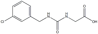2-({[(3-chlorophenyl)methyl]carbamoyl}amino)acetic acid 化学構造式