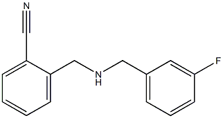 2-({[(3-fluorophenyl)methyl]amino}methyl)benzonitrile Structure