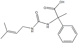 2-({[(3-methylbut-2-enyl)amino]carbonyl}amino)-2-phenylpropanoic acid|