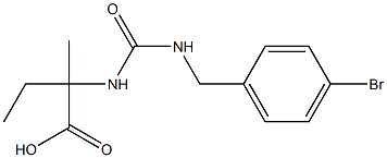 2-({[(4-bromophenyl)methyl]carbamoyl}amino)-2-methylbutanoic acid Structure