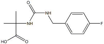 2-({[(4-fluorobenzyl)amino]carbonyl}amino)-2-methylpropanoic acid Struktur