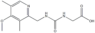 2-({[(4-methoxy-3,5-dimethylpyridin-2-yl)methyl]carbamoyl}amino)acetic acid Struktur