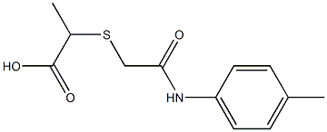 2-({[(4-methylphenyl)carbamoyl]methyl}sulfanyl)propanoic acid Structure