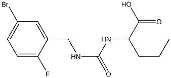  2-({[(5-bromo-2-fluorophenyl)methyl]carbamoyl}amino)pentanoic acid