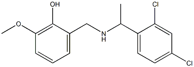2-({[1-(2,4-dichlorophenyl)ethyl]amino}methyl)-6-methoxyphenol Structure