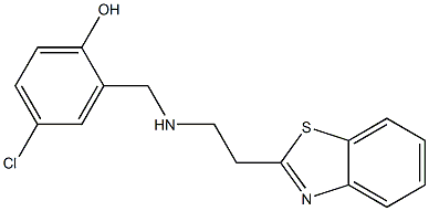 2-({[2-(1,3-benzothiazol-2-yl)ethyl]amino}methyl)-4-chlorophenol Structure