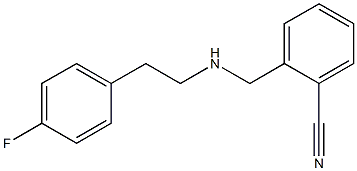 2-({[2-(4-fluorophenyl)ethyl]amino}methyl)benzonitrile,,结构式