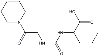 2-({[2-oxo-2-(piperidin-1-yl)ethyl]carbamoyl}amino)pentanoic acid,,结构式