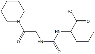 2-({[2-oxo-2-(piperidin-1-yl)ethyl]carbamoyl}amino)pentanoic acid Structure