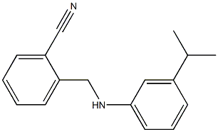 2-({[3-(propan-2-yl)phenyl]amino}methyl)benzonitrile 化学構造式