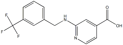 2-({[3-(trifluoromethyl)phenyl]methyl}amino)pyridine-4-carboxylic acid Struktur