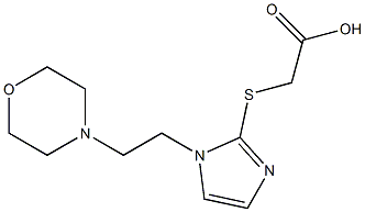 2-({1-[2-(morpholin-4-yl)ethyl]-1H-imidazol-2-yl}sulfanyl)acetic acid 结构式