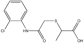 2-({2-[(2-chlorophenyl)amino]-2-oxoethyl}thio)propanoic acid Structure