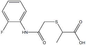 2-({2-[(2-fluorophenyl)amino]-2-oxoethyl}thio)propanoic acid Struktur