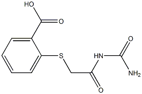 2-({2-[(aminocarbonyl)amino]-2-oxoethyl}thio)benzoic acid Structure