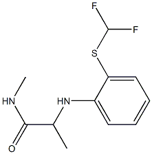 2-({2-[(difluoromethyl)sulfanyl]phenyl}amino)-N-methylpropanamide Structure