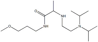 2-({2-[bis(propan-2-yl)amino]ethyl}amino)-N-(3-methoxypropyl)propanamide 结构式