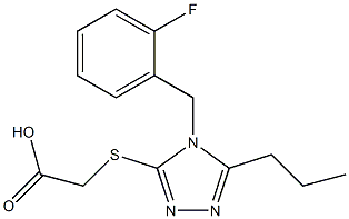 2-({4-[(2-fluorophenyl)methyl]-5-propyl-4H-1,2,4-triazol-3-yl}sulfanyl)acetic acid 结构式