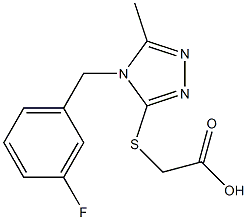 2-({4-[(3-fluorophenyl)methyl]-5-methyl-4H-1,2,4-triazol-3-yl}sulfanyl)acetic acid Structure