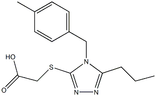 2-({4-[(4-methylphenyl)methyl]-5-propyl-4H-1,2,4-triazol-3-yl}sulfanyl)acetic acid Structure