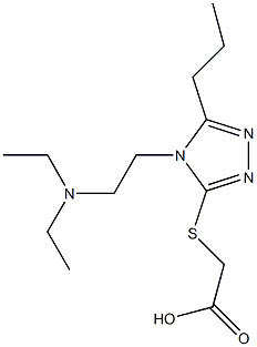 2-({4-[2-(diethylamino)ethyl]-5-propyl-4H-1,2,4-triazol-3-yl}sulfanyl)acetic acid Struktur