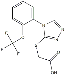 2-({4-[2-(trifluoromethoxy)phenyl]-4H-1,2,4-triazol-3-yl}sulfanyl)acetic acid Structure