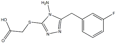 2-({4-amino-5-[(3-fluorophenyl)methyl]-4H-1,2,4-triazol-3-yl}sulfanyl)acetic acid 结构式