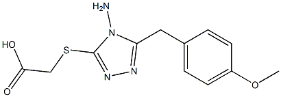 2-({4-amino-5-[(4-methoxyphenyl)methyl]-4H-1,2,4-triazol-3-yl}sulfanyl)acetic acid|