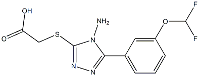 2-({4-amino-5-[3-(difluoromethoxy)phenyl]-4H-1,2,4-triazol-3-yl}sulfanyl)acetic acid 结构式