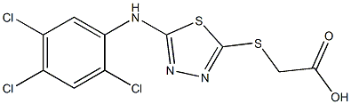 2-({5-[(2,4,5-trichlorophenyl)amino]-1,3,4-thiadiazol-2-yl}sulfanyl)acetic acid|