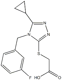 2-({5-cyclopropyl-4-[(3-fluorophenyl)methyl]-4H-1,2,4-triazol-3-yl}sulfanyl)acetic acid Structure