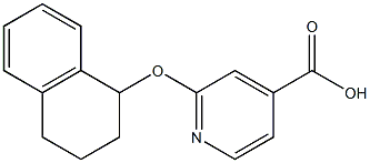 2-(1,2,3,4-tetrahydronaphthalen-1-yloxy)pyridine-4-carboxylic acid 结构式