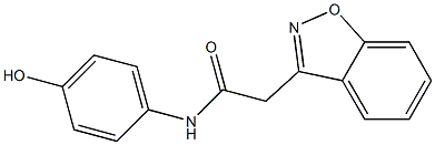 2-(1,2-benzoxazol-3-yl)-N-(4-hydroxyphenyl)acetamide Structure