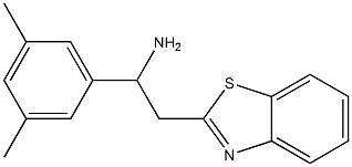 2-(1,3-benzothiazol-2-yl)-1-(3,5-dimethylphenyl)ethan-1-amine 结构式