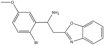 2-(1,3-benzoxazol-2-yl)-1-(2-bromo-5-methoxyphenyl)ethan-1-amine Structure