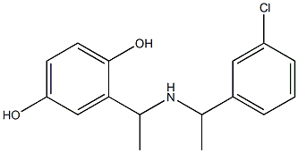 2-(1-{[1-(3-chlorophenyl)ethyl]amino}ethyl)benzene-1,4-diol 结构式