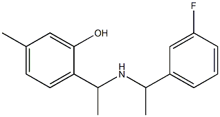 2-(1-{[1-(3-fluorophenyl)ethyl]amino}ethyl)-5-methylphenol Structure