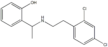 2-(1-{[2-(2,4-dichlorophenyl)ethyl]amino}ethyl)phenol,,结构式