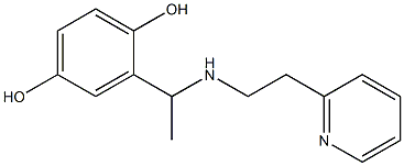 2-(1-{[2-(pyridin-2-yl)ethyl]amino}ethyl)benzene-1,4-diol Struktur