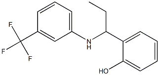 2-(1-{[3-(trifluoromethyl)phenyl]amino}propyl)phenol Struktur