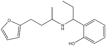 2-(1-{[4-(furan-2-yl)butan-2-yl]amino}propyl)phenol 化学構造式