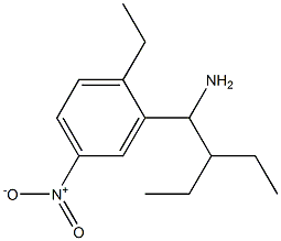 2-(1-amino-2-ethylbutyl)-1-ethyl-4-nitrobenzene 结构式