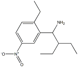 2-(1-amino-2-ethylbutyl)-1-ethyl-4-nitrobenzene Structure