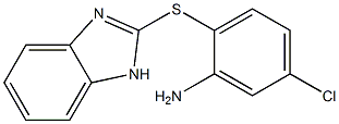 2-(1H-1,3-benzodiazol-2-ylsulfanyl)-5-chloroaniline,,结构式