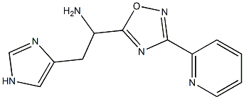2-(1H-imidazol-4-yl)-1-[3-(pyridin-2-yl)-1,2,4-oxadiazol-5-yl]ethan-1-amine 结构式
